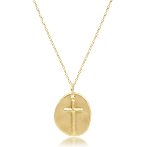 16" Necklace Gold - Inspire Love Small Gold Charm - enewton - Gaines Jewelers