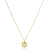 16" Necklace Gold - Respect Small Gold Disc - N - enewton - Gaines Jewelers