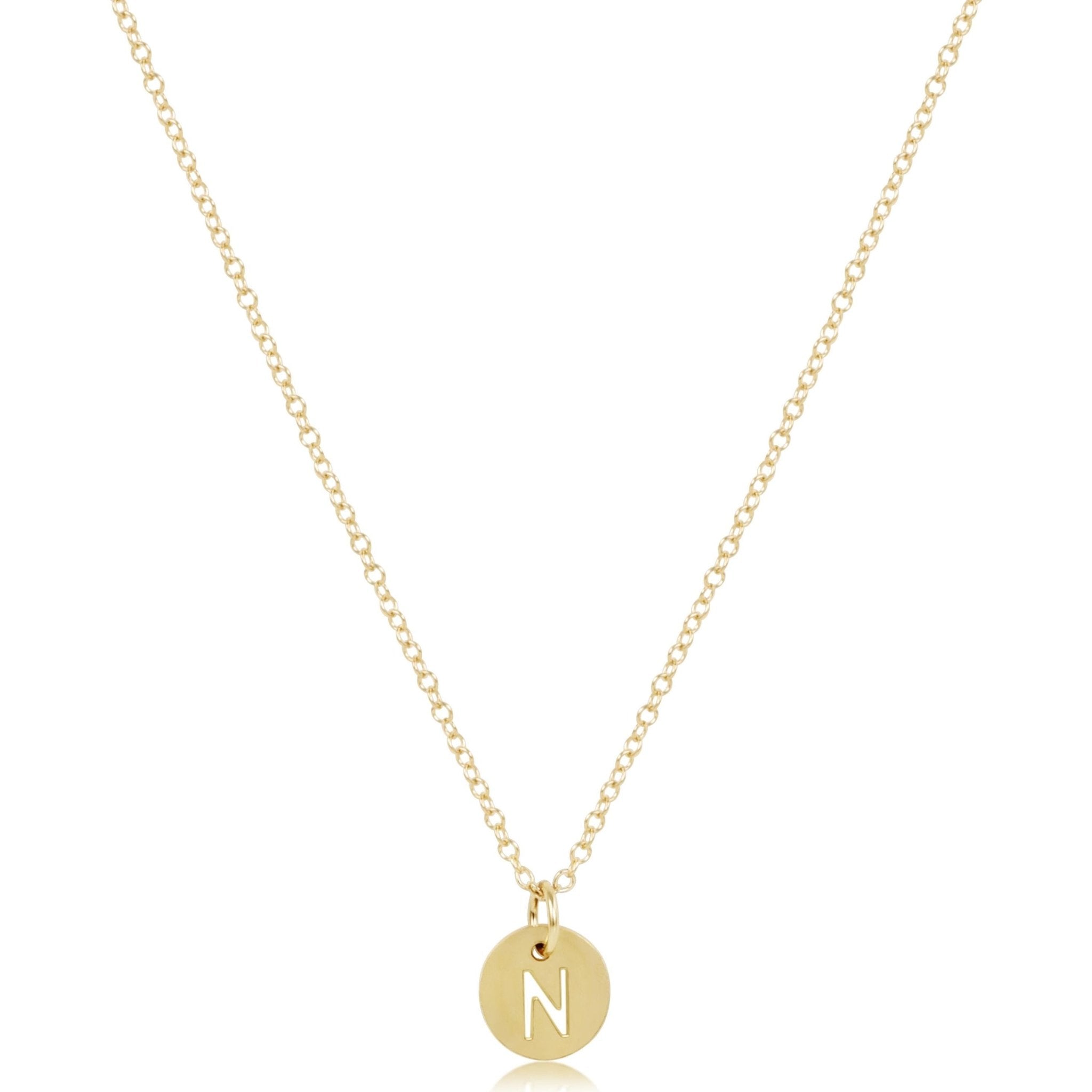 16" Necklace Gold - Respect Small Gold Disc - N - enewton - Gaines Jewelers