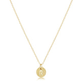 16" Necklace Gold - Respect Small Gold Disc - R - enewton - Gaines Jewelers