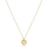 16" Necklace Gold - Respect Small Gold Disc - S - enewton - Gaines Jewelers