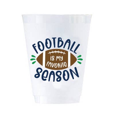 16 oz Shatterproof Cups | Set of 8 | Football Season - WH Hostess Social Stationery - Gaines Jewelers