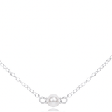 17" Choker Simplicity Chain Sterling - 4mm Pearl - Enewton - Gaines Jewelers