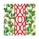Knots And Greenery White Luncheon Napkin - Caspari