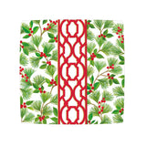 Knots And Greenery White Square Salad/Dessert Plates - Caspari