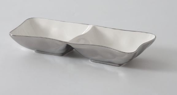 2 Section Server Thin & Simple Silver - Pampa Bay