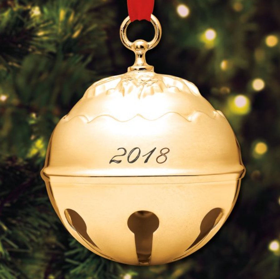 2018 annual Holly Bell gold - plate - Reed & Barton - Gaines Jewelers