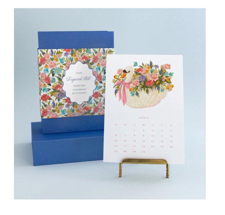 2025 Desktop Calendar with Easel - Dogwood Hill - Gaines Jewelers