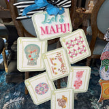 Mid Mod Design LLC - LARGE Designer Let’s MAHJ! Tile Door Hanger