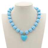 Cabana Stripe Necklace - Orange - Traci's Beads