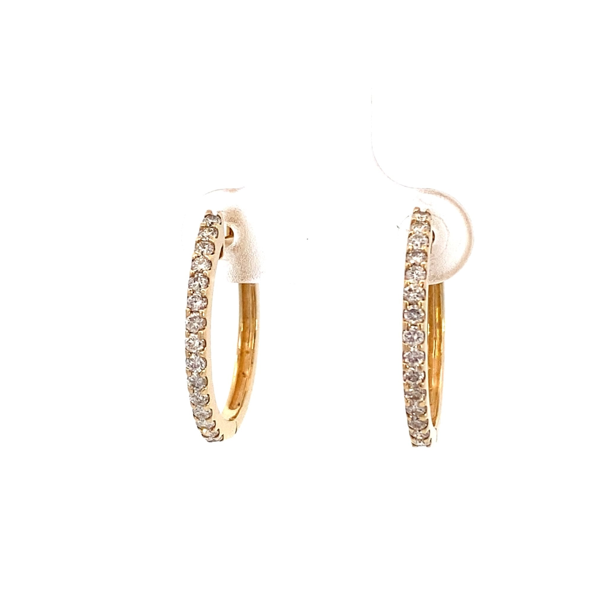 30 Diamonds=0.40ct hoop earrings 14kt yellow gold- Nemati - Gaines Jewelers