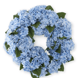 30 Inch Blue Real Touch Hydrangea Wreath - K&K Interiors - Gaines Jewelers