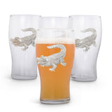 Arthur Court - Alligator Beer Pint Glasses - Set of 4