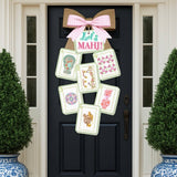 Mid Mod Design LLC - LARGE Designer Let’s MAHJ! Tile Door Hanger