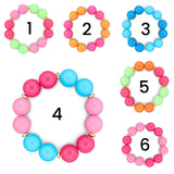 Fun Cabana Bracelets - Orange/Fuchsia - Traci's Beads