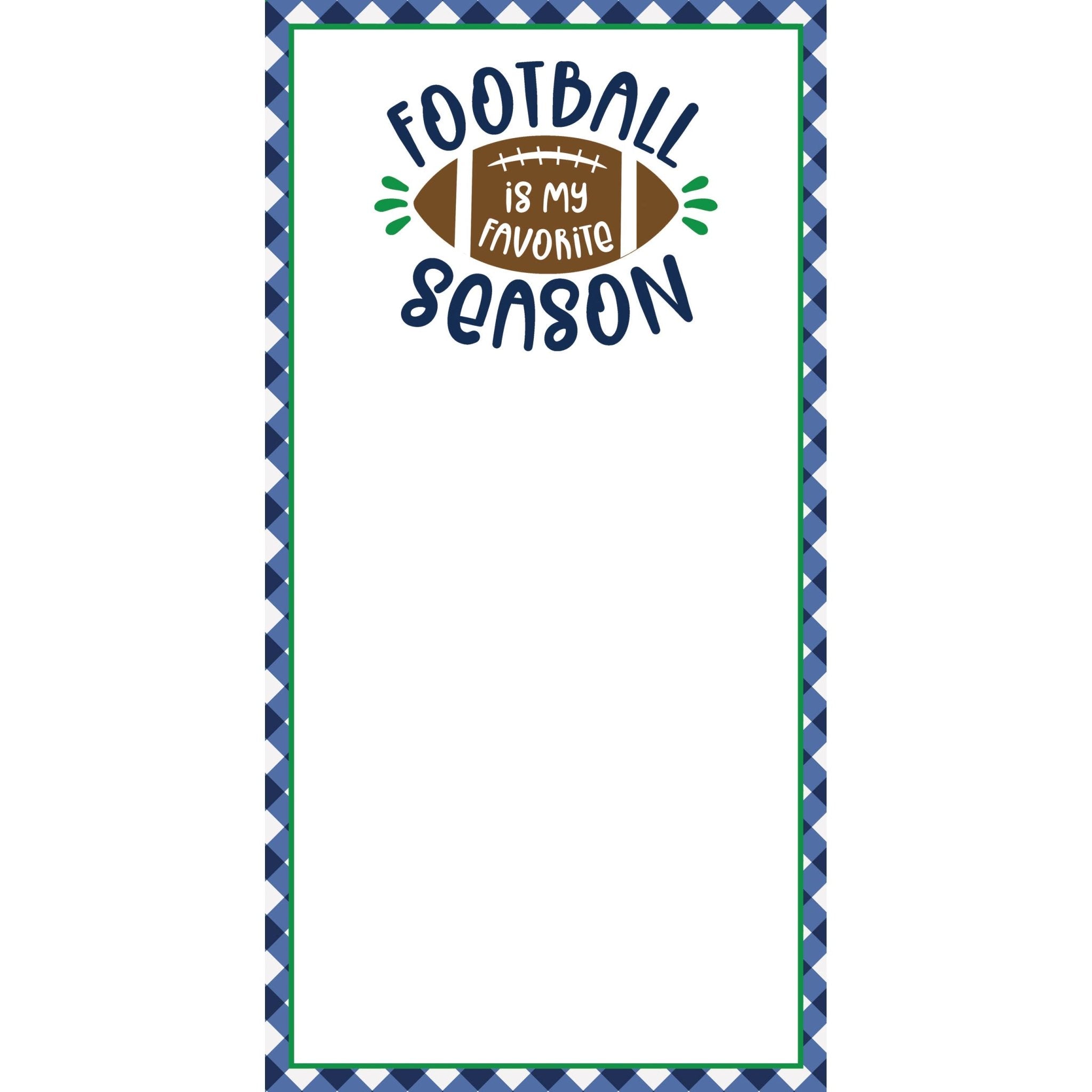 4.25 x 8.5 Football Season List Notepad - WH Hostess Social Stationery - Gaines Jewelers