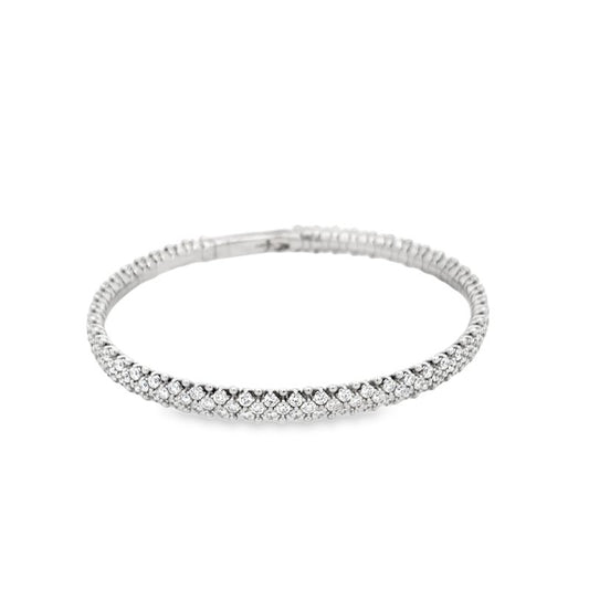 4.32ctw natural diamond flex bracelet 14kt wg - Gaines Jewelers