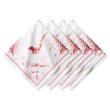 Country Estate Winter Frolic Napkin Set of 4 - Ruby - Juliska
