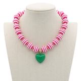 Cabana Stripe Necklace - Orange - Traci's Beads