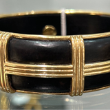 Gaia Hinged Bangle - Ebony - Capucine De Wulf