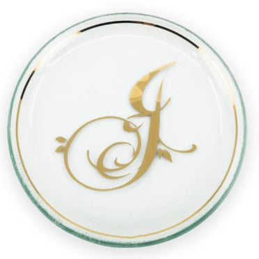 6" Mini Plate "J" - Annieglass - Gaines Jewelers