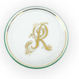 6" Mini Plate "R" - Annieglass - Gaines Jewelers