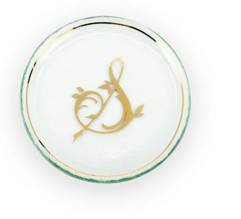 6" Mini Plate "S" - Annieglass - Gaines Jewelers