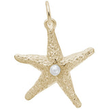 Starfish With Pearl Charm Gold Plate-Rembrandt