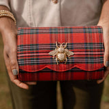 Lisi Lerch - Ruby Scalloped - Red Plaid WS: Gold Bow
