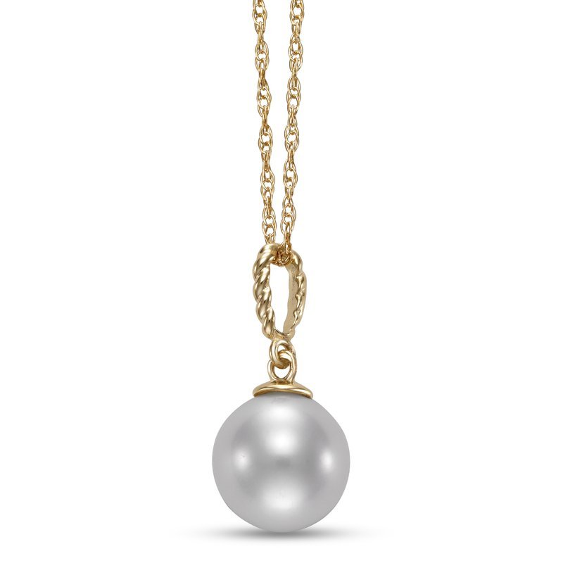 7-7.5mm Freshwater Pearl Pendant 14k Yellow Gold Necklace - Mastoloni - Gaines Jewelers