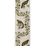 72 Inch Blue Green Floral & Bird Embroidered Table Runner - K&K Interiors - Gaines Jewelers
