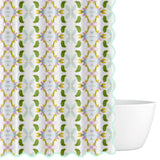 Laura Park Designs - Dogwood Scalloped Shower Curtain: Standard, 72" x 72"