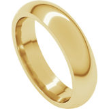 Half Round Comfort Fit Wedding Band 5mm Standard Weight 14k Yellow Gold - Stuller