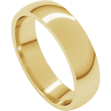 Half Round Comfort Fit Wedding Band 5mm Lightweight 14k Yellow Gold - Stuller