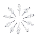 White Candle Number Holder Set - Mariposa
