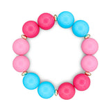 Fun Cabana Bracelets - Orange/Fuchsia - Traci's Beads