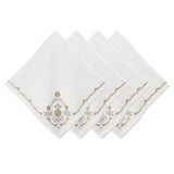 Hiedi Embroidered Napkin Set of 4 - Gold/Silver - Juliska