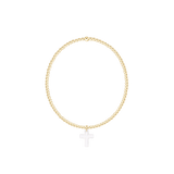 Classic Gold 2mm Bracelet - Blessed Crystal Charm - enewton