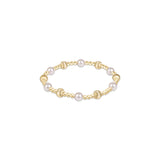 Dignity Sincerity Gold 6mm Bracelet - Pearl - enewton