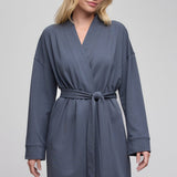 Brushed Luxe Lounge Robe- Slate Blue-Barefoot Dreams