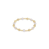 Extends Dignity Sincerity Gold 5mm Bracelet - Pearl - enewton