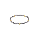 Signature Cross Small 3mm Pearl Dark Grey Bracelet - Enewton