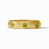 Cobblestone Stone Hinge Bangle - Green Cat's Eye - Julie Vos