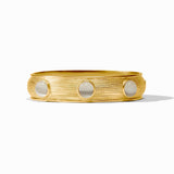 Cobblestone Stone Hinge Bangle - Ivory Cat's Eye - Julie Vos