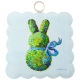 Mini Gallery Scallop Blue Boxwood Bunny - The Round Top