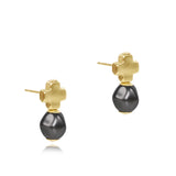 Signature Cross Gold Stud - Pearl Dark Grey - Enewton