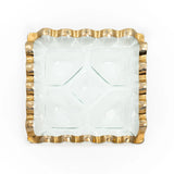 Ruffle Square Chip & Dip 15.5" - Annie Glass