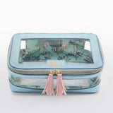 Metallic Light Blue Tile Storage Bag - Oh My Mahjong