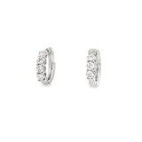 Earrings diamond huggies 6=0.73ct 14kt white gold