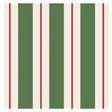 Green & Red Awning Stripe Cocktail Napkin - Pack of 20  - Hester & Cook